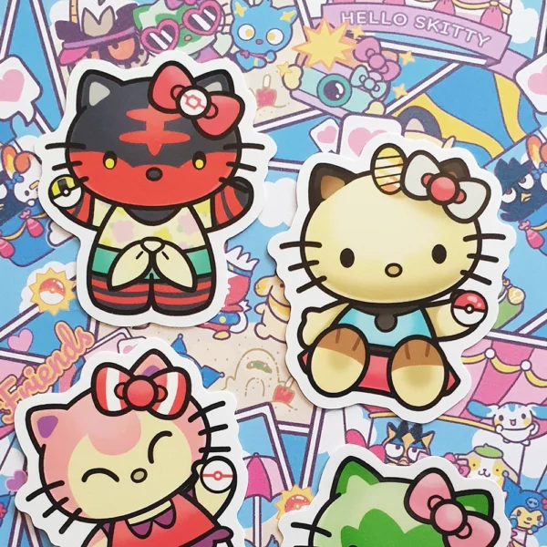 Hello Fire Cat - Vinyl Sticker - Bild 3