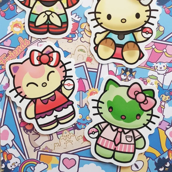 Hello Grass Cat - Vinyl Sticker - Bild 3
